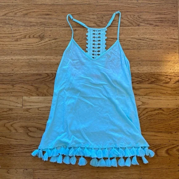 Lilly Pulitzer Tassle Nya Tank in Blue - Picture 3 of 6